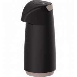 Garrafa Térmica 1 Litro Tramontina Exata Em Plástico Preto Com Bomba e Ampola de Vidro